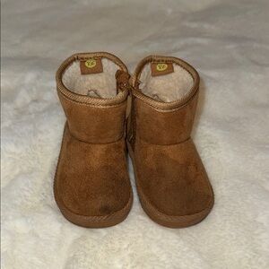 UGG Brown Suede Ankle Boots Plush Lining